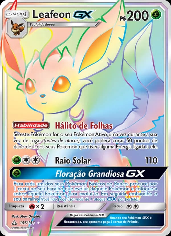 Leafeon GX, carta 157 de Ultra Prisma