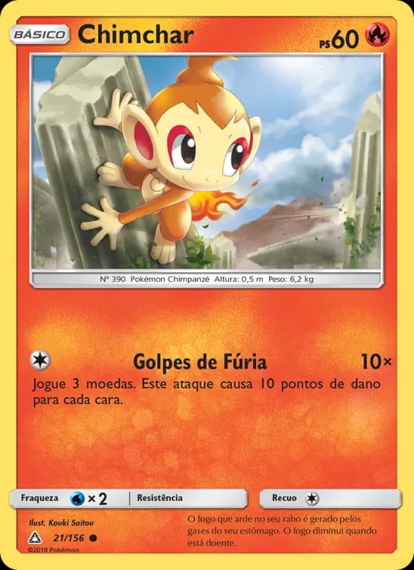Chimchar, carta 21 de Ultra Prisma