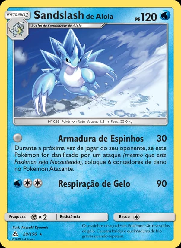 Sandslash de Alola, carta 29 de Ultra Prisma