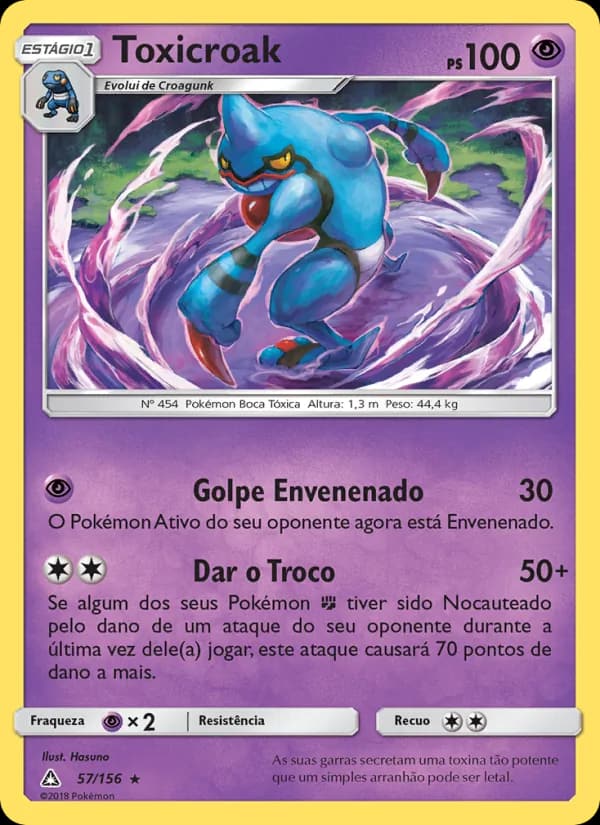 Toxicroak, carta 57 de Ultra Prisma