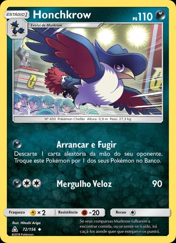 Honchkrow, carta 72 de Ultra Prisma