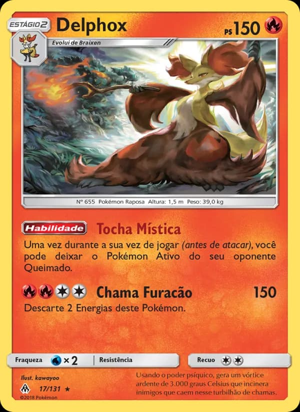 Delphox, carta 17 de Luz Proibida