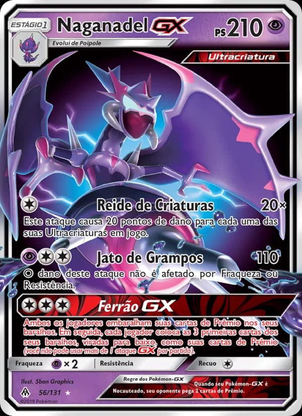 Naganadel GX, carta 56 de Luz Proibida