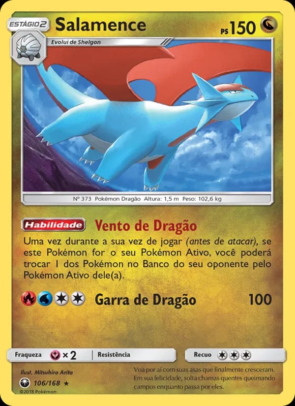 Salamence, carta 106 de Tempestade Celestial