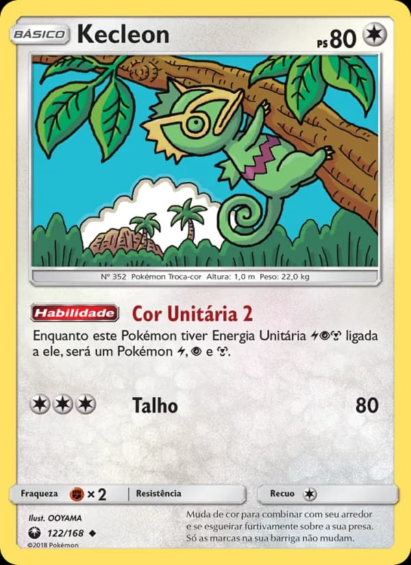 Kecleon, carta 122 de Tempestade Celestial
