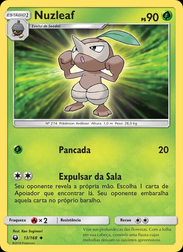 Nuzleaf, carta 13 de Tempestade Celestial