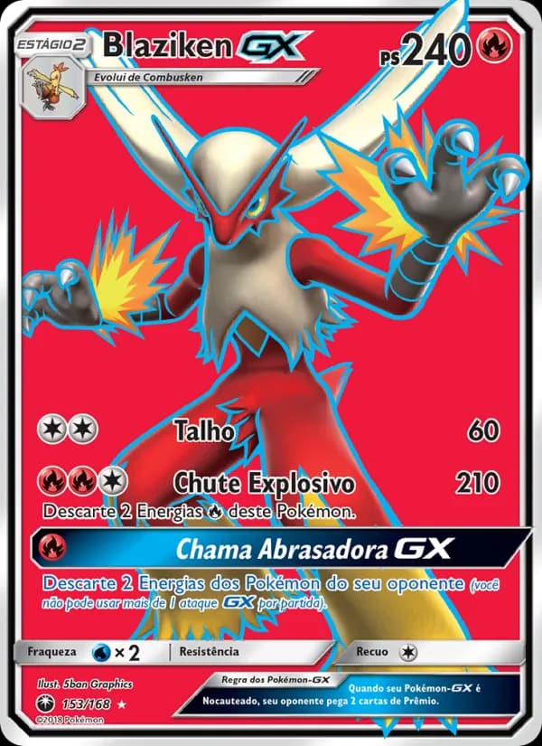 Blaziken GX, carta 153 de Tempestade Celestial