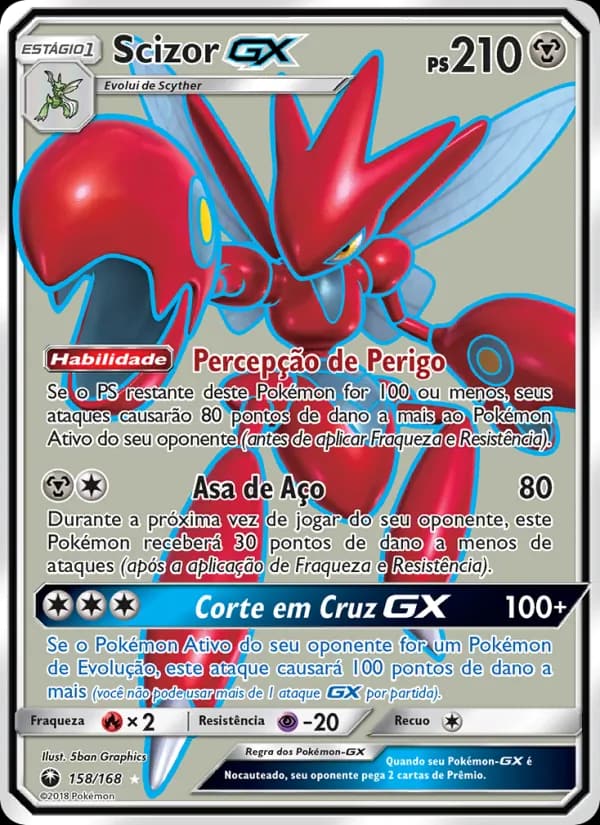 Scizor GX, carta 158 de Tempestade Celestial