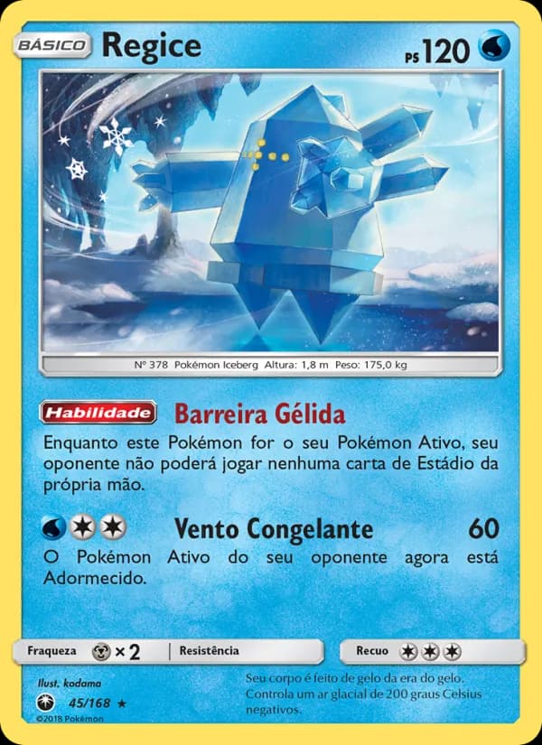 Regice, carta 45 de Tempestade Celestial