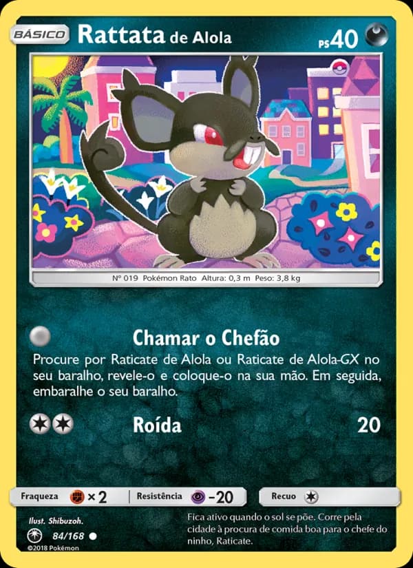 Rattata de Alola, carta 84 de Tempestade Celestial