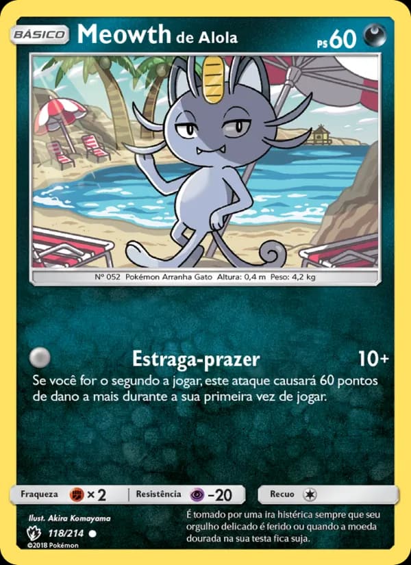 Meowth de Alola, carta 118 de Trovões Perdidos