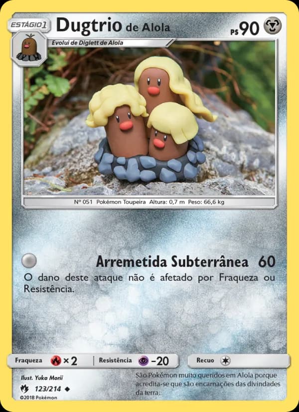 Dugtrio de Alola, carta 123 de Trovões Perdidos