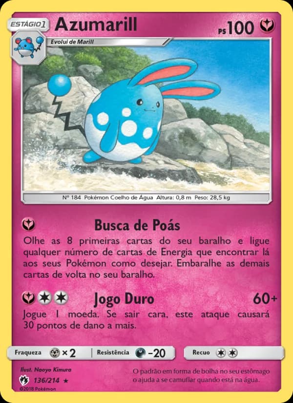 Azumarill, carta 136 de Trovões Perdidos
