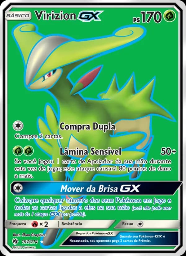 Virizion GX, carta 197 de Trovões Perdidos