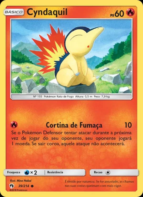 Cyndaquil, carta 39 de Trovões Perdidos