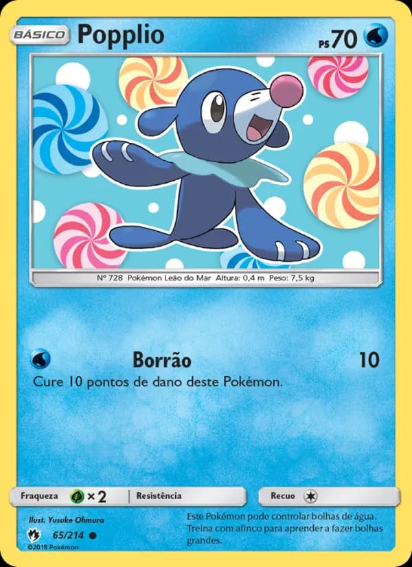 Popplio, carta 65 de Trovões Perdidos