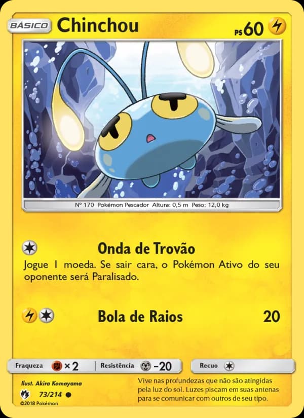 Chinchou, carta 73 de Trovões Perdidos