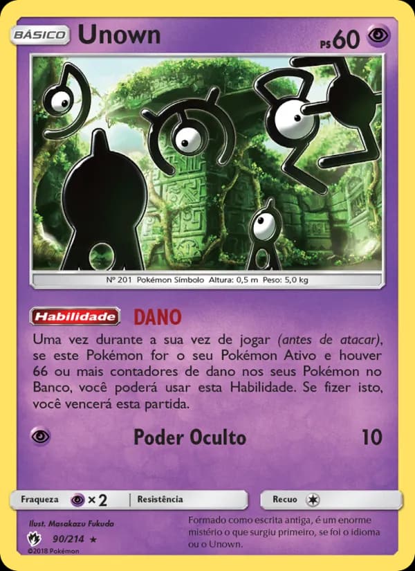 Unown, carta 90 de Trovões Perdidos