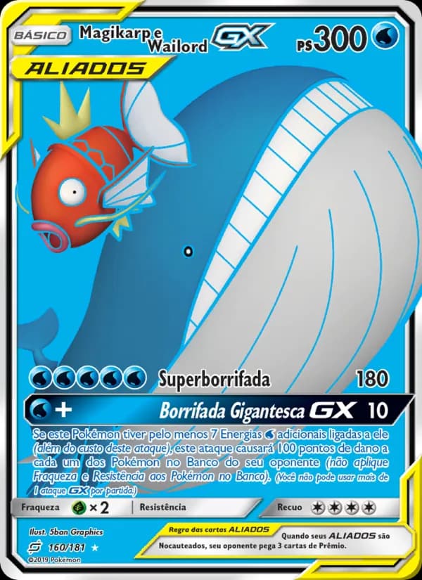 Magikarp e Wailord GX, carta 160 de União de Aliados
