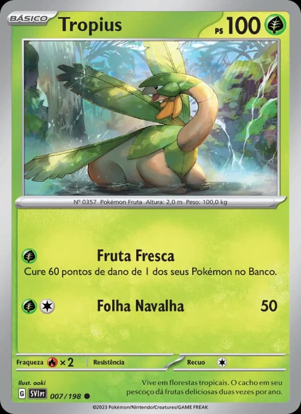 Tropius, carta 007 de Escarlate e Violeta