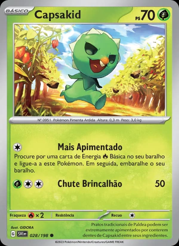 Capsakid, carta 028 de Escarlate e Violeta