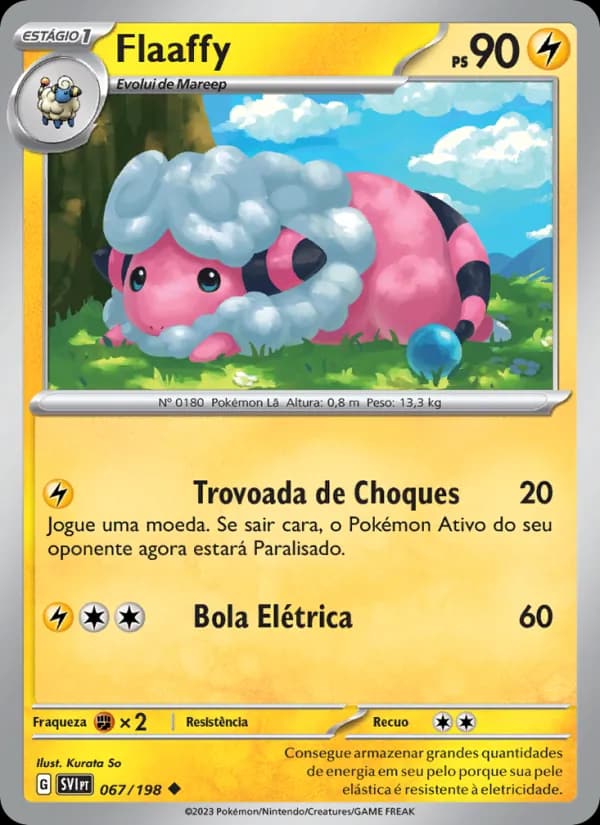 Flaaffy, carta 067 de Escarlate e Violeta