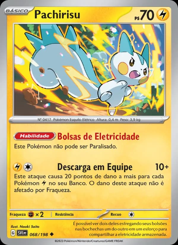 Pachirisu, carta 068 de Escarlate e Violeta