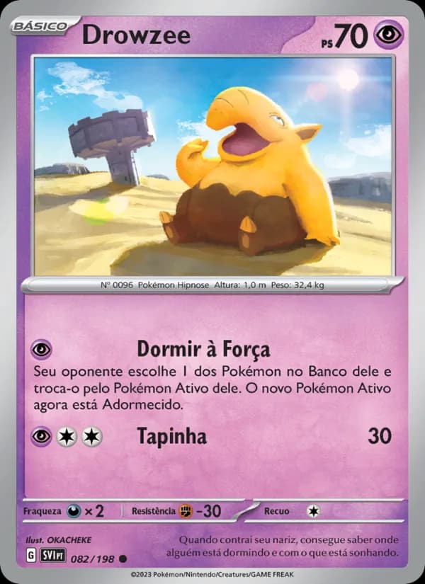 Drowzee, carta 082 de Escarlate e Violeta