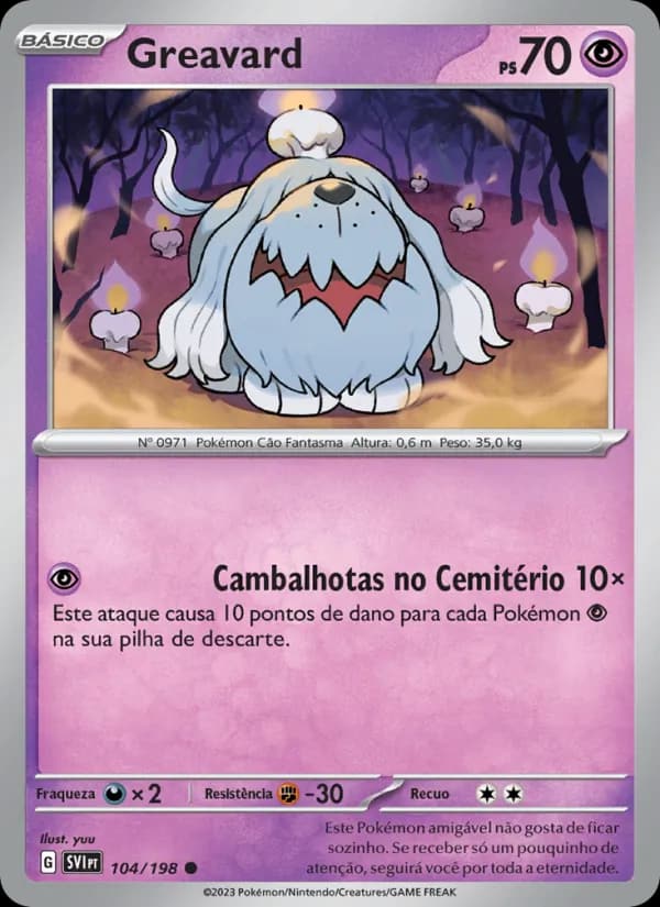 Greavard, carta 104 de Escarlate e Violeta