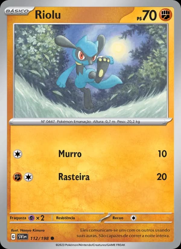 Riolu, carta 112 de Escarlate e Violeta
