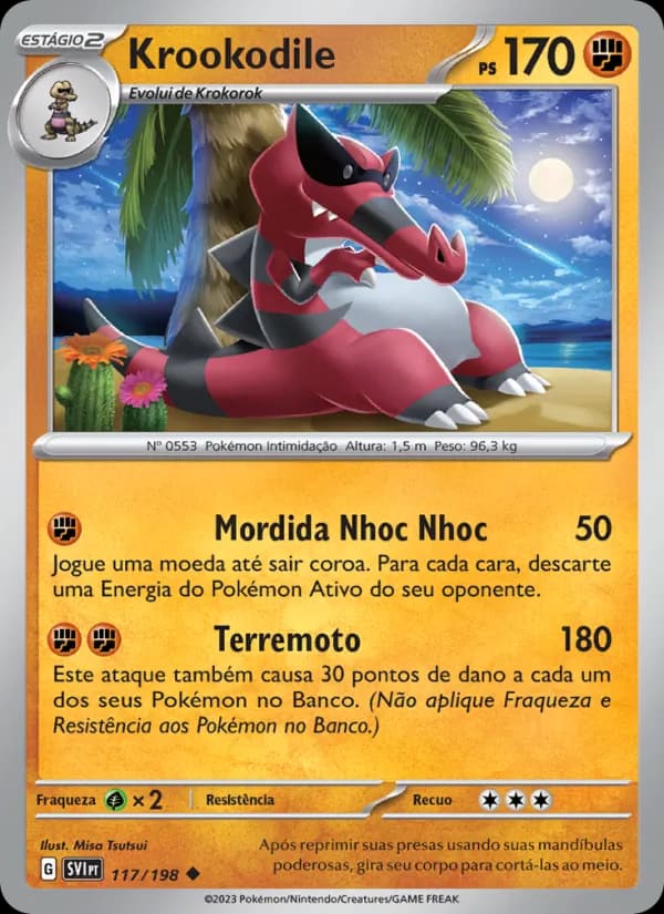 Krookodile, carta 117 de Escarlate e Violeta