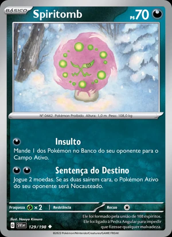 Spiritomb, carta 129 de Escarlate e Violeta
