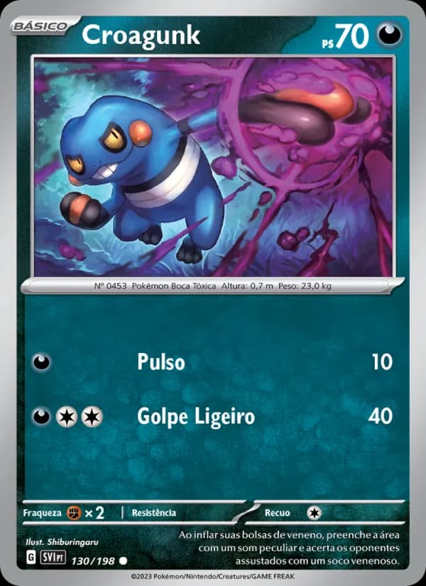 Croagunk, carta 130 de Escarlate e Violeta