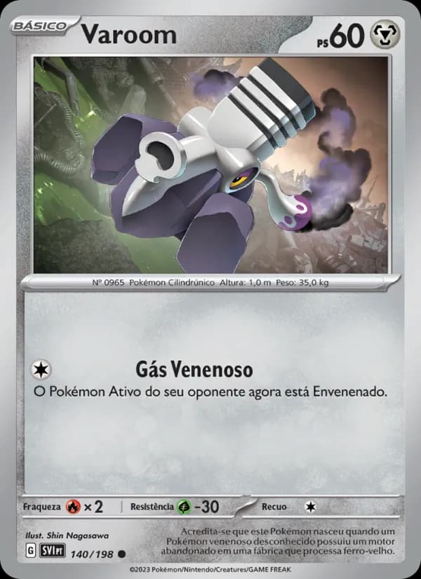 Varoom, carta 140 de Escarlate e Violeta
