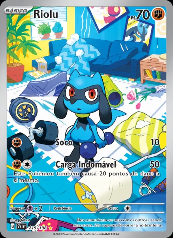 Riolu, carta 215 de Escarlate e Violeta