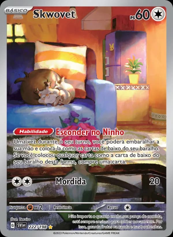 Skwovet, carta 222 de Escarlate e Violeta