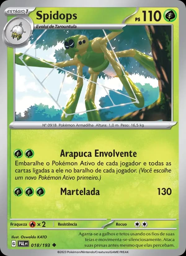 Spidops, carta 018 de Evoluções em Paldea