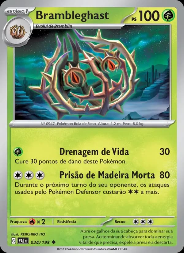 Brambleghast, carta 024 de Evoluções em Paldea