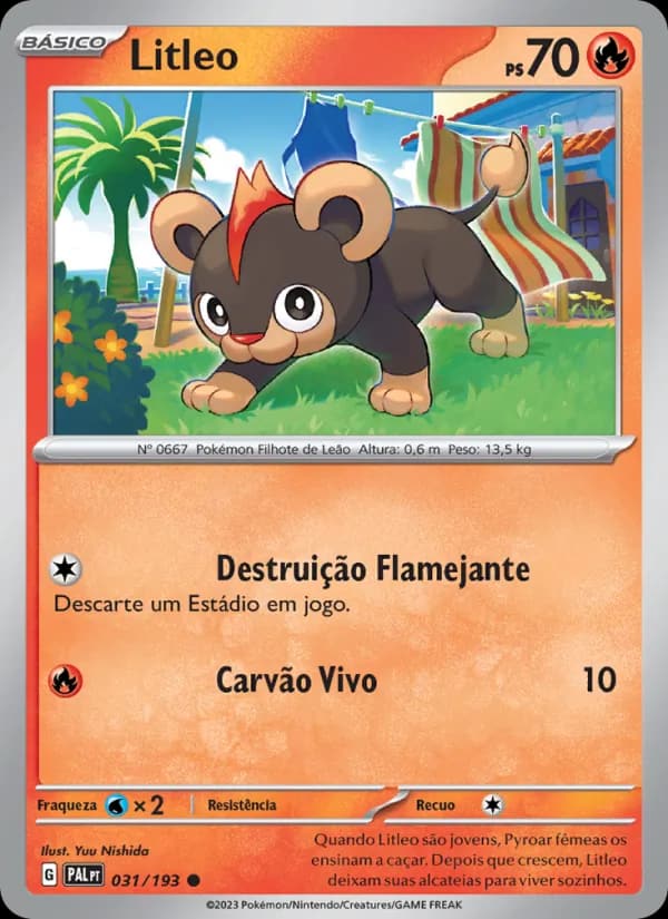 Litleo, carta 031 de Evoluções em Paldea