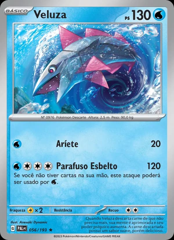 Veluza, carta 056 de Evoluções em Paldea