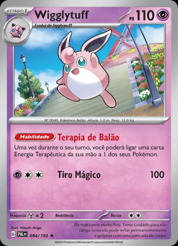 Wigglytuff, carta 084 de Evoluções em Paldea