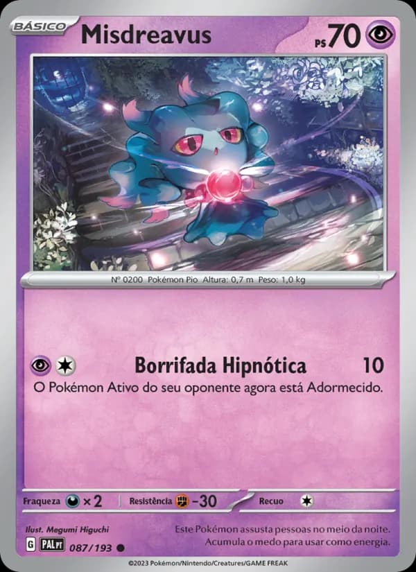 Misdreavus, carta 087 de Evoluções em Paldea