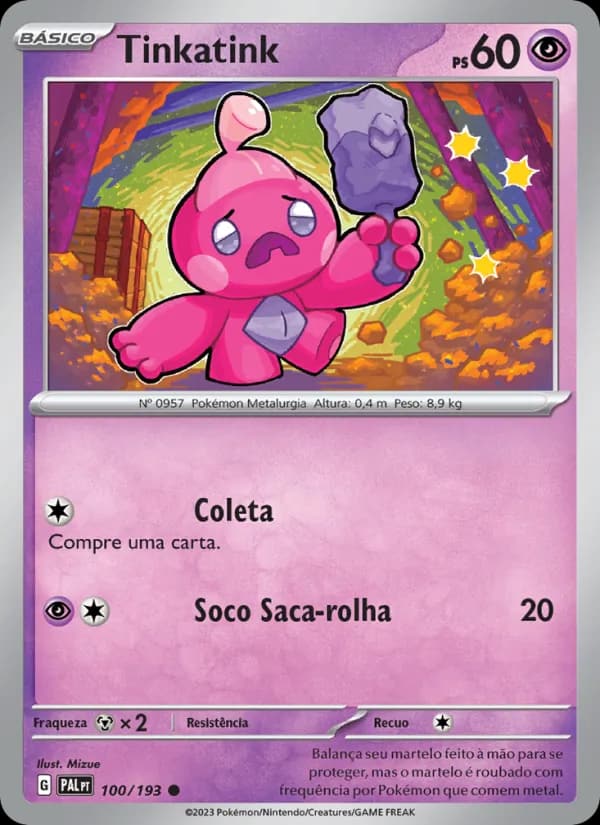 Tinkatink, carta 100 de Evoluções em Paldea