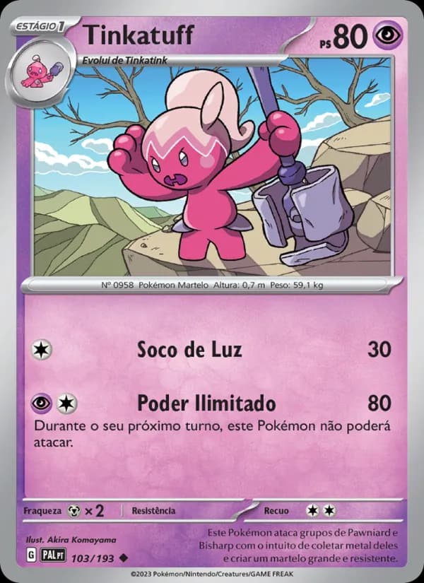 Tinkatuff, carta 103 de Evoluções em Paldea