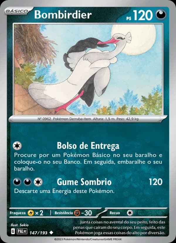 Bombirdier, carta 147 de Evoluções em Paldea