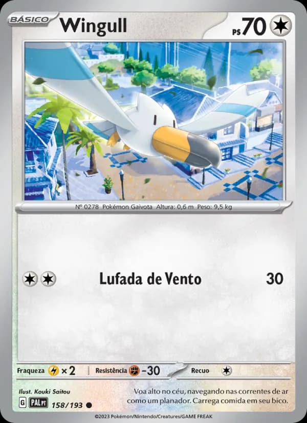 Wingull, carta 158 de Evoluções em Paldea