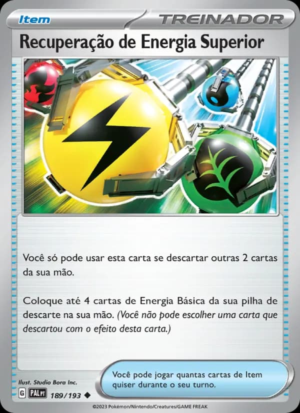 Recuperação de Energia Superior, carta 189 de Evoluções em Paldea