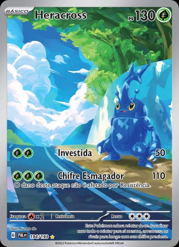 Heracross, carta 194 de Evoluções em Paldea