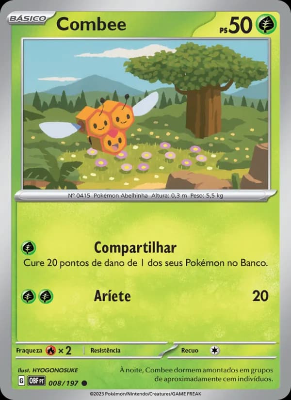 Combee, carta 008 de Obsidiana em Chamas
