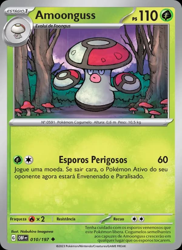 Amoonguss, carta 010 de Obsidiana em Chamas
